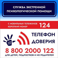 Неделя информирования о Детском телефоне доверия.